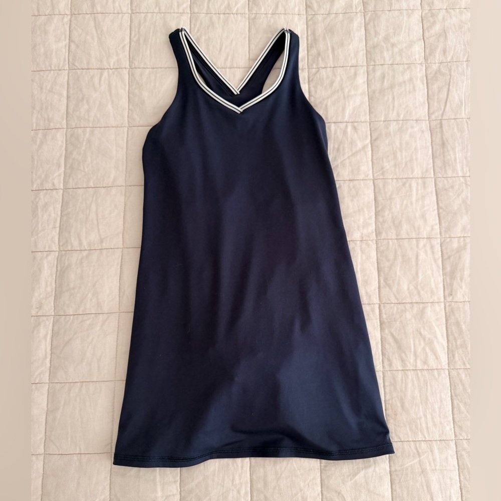 All in Motion - Size 8 - Navy Athletic Tennis Dress with built in shorts and bra